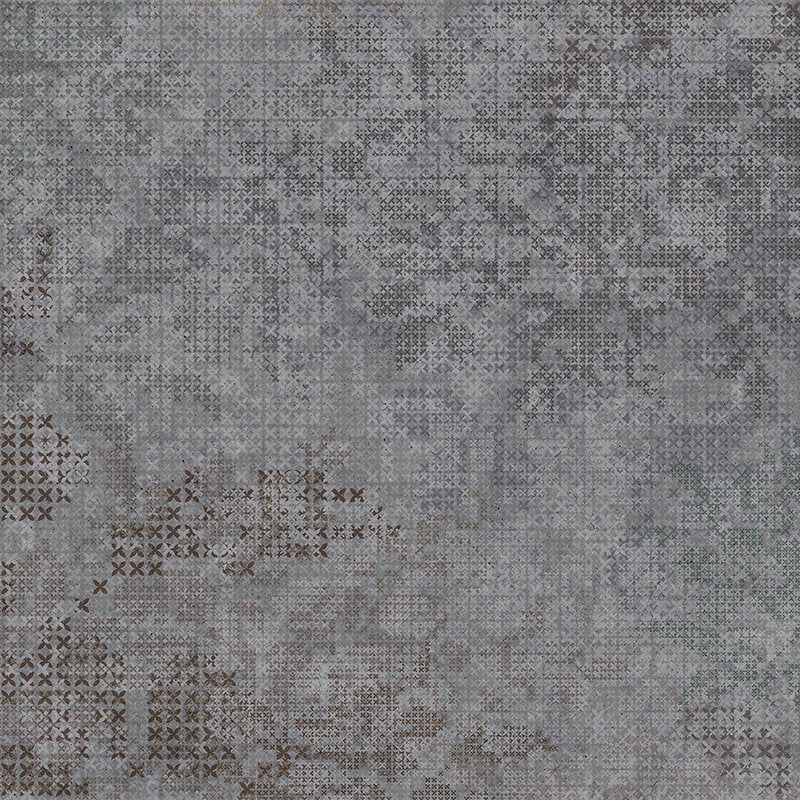 Fotomural Walls by Patel - Photo wallpaper cross pattern in pixel style - grey, black