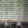 Fotomural Walls by Patel - Green House 2 - Greenhouse photo wallpaper leaves & glass blocks