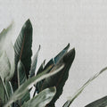 Fotomural Walls by Patel - Urban jungle 1 - Photo wallpaper with palm leaves in natural linen structure - Grey, Green