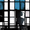 Fotomural Walls by Patel - Bronx 3 - Photo wallpaper, Loft with stained glass windows - Blue, Black
