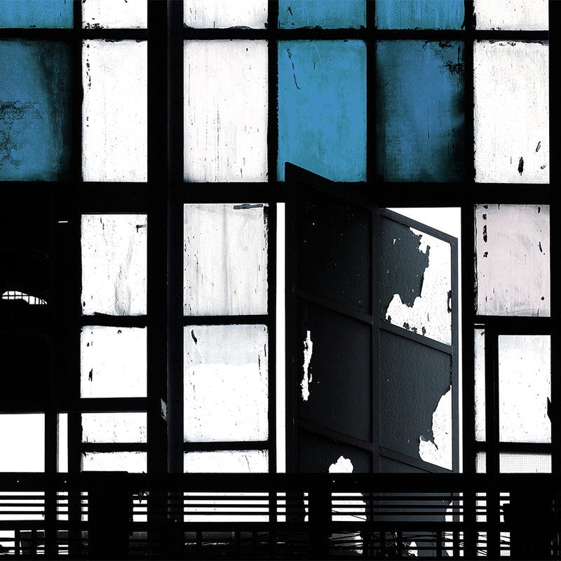 Fotomural Walls by Patel - Bronx 3 - Photo wallpaper, Loft with stained glass windows - Blue, Black