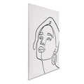 Cuadro lienzo boceto minimalista - Expresivo retrato de mujer