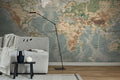 Fotomural Retro mural world map with typographic design - AP Digital 3