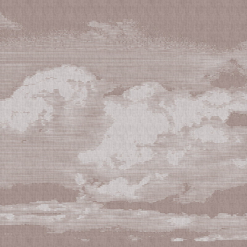 Fotomural Walls by Patel - Clouds 3 - Heavenly photo wallpaper with cloud motif - Nature linen structure - Grey, Pink