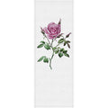 Fotomural Walls by Patel - Spring panels 2 - photo wallpaper panel in ribbed structure with rose in botanical style - Grey, Pink