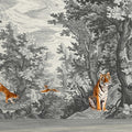 Fotomural Walls by Patel - Fancy Forest 2 - wall mural landscape classic with tiger