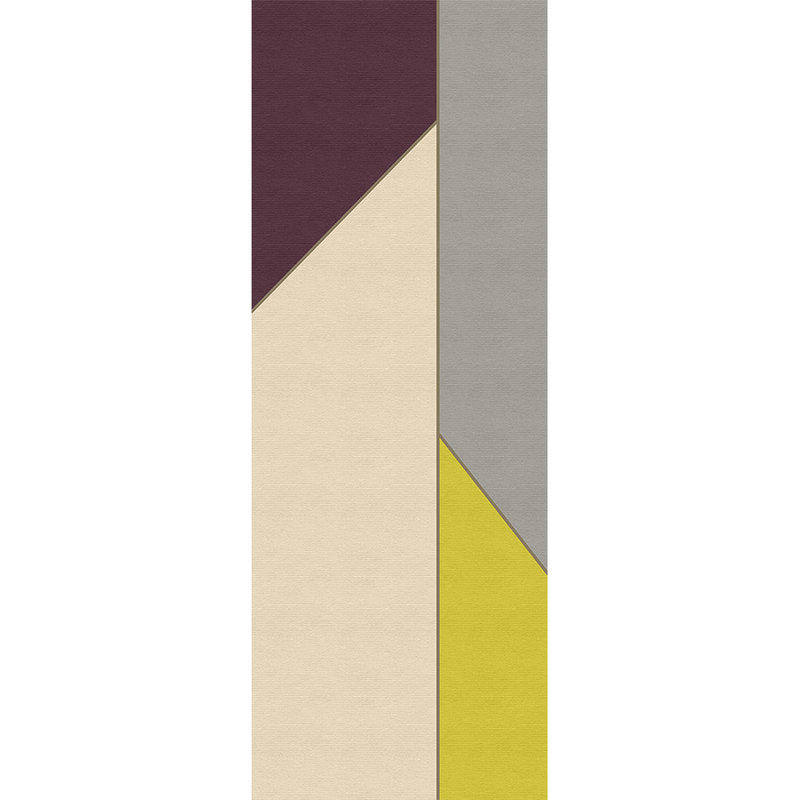 Fotomural Walls by Patel - Geometry Panel 1 - Minimalist Photo Panel with Retro Pattern Ribbed Structure - Beige, Yellow