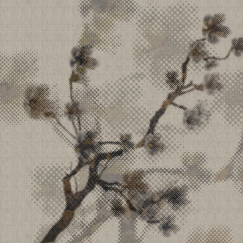 Fotomural Walls by Patel - Twigs 1 - Modern photo wallpaper with natural motif in natural linen structure - Taupe