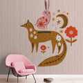 Fotomural Walls by Patel - Up North 2 - photo wallpaper Scandinavian design fox & forest animals
