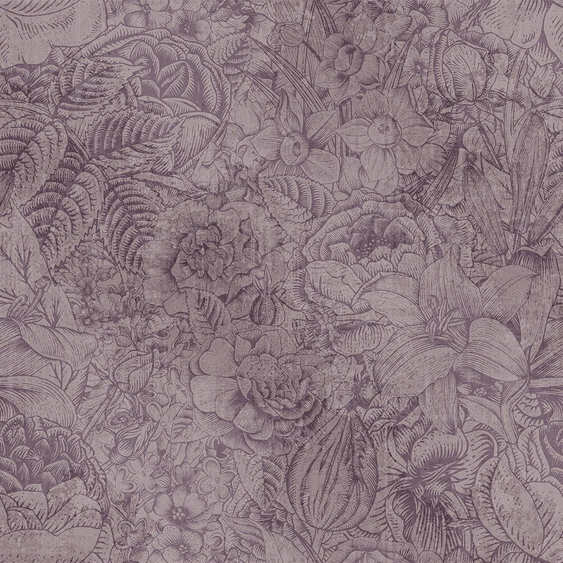 Fotomural Walls by Patel - Floral wall mural flowers & leaves - grey