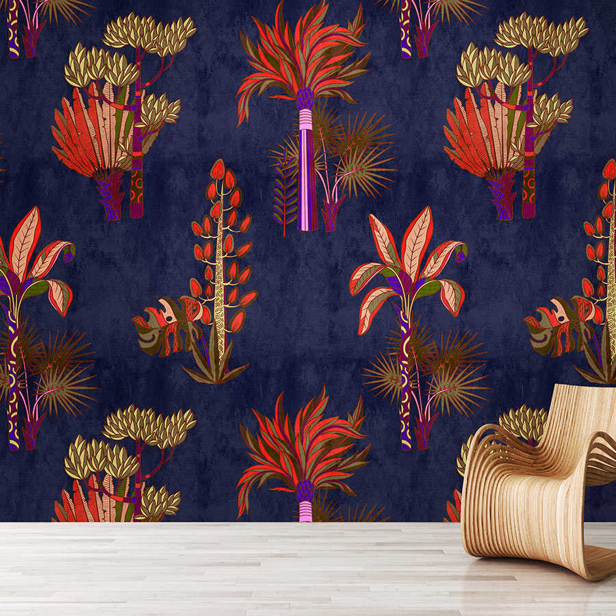 Fotomural Walls by Patel - Lagos 2 - palm mural African Sytle in bright colours