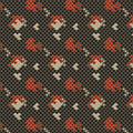 Fotomural Walls by Patel - Koi 1 - Dark Koi Pond Wallpaper - Cardboard Structure - Beige, Red
