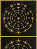 Papel pintado no tejido VERSACE con elementos redondos de Medusa barroca ligeramente brillante ligeramente texturizado - negro, gris, dorado