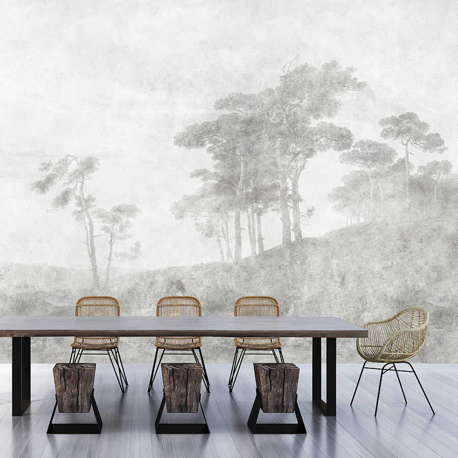 Fotomural Walls by Patel - Romantic Grove 2 - landscape mural vintage painting style