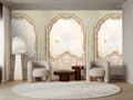 Fotomural Walls by Patel - salon2 - Vintage arch art wallpaper - green, cream