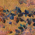 Fotomural Walls by Patel - Indian summer 2 - Floral wallpaper in natural linen structure with warm atmosphere - Yellow, Orange