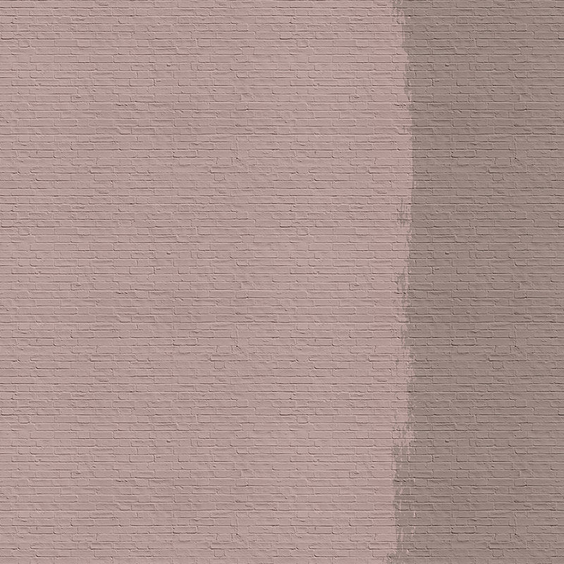 Fotomural Walls by Patel - Tainted love 2 - Painted brick wall mural - Pink, Taupe