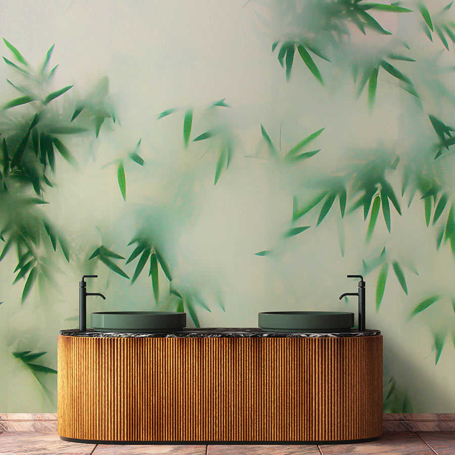 Fotomural Walls by Patel - Panda Paradise 2 - green bamboo in the mist mural