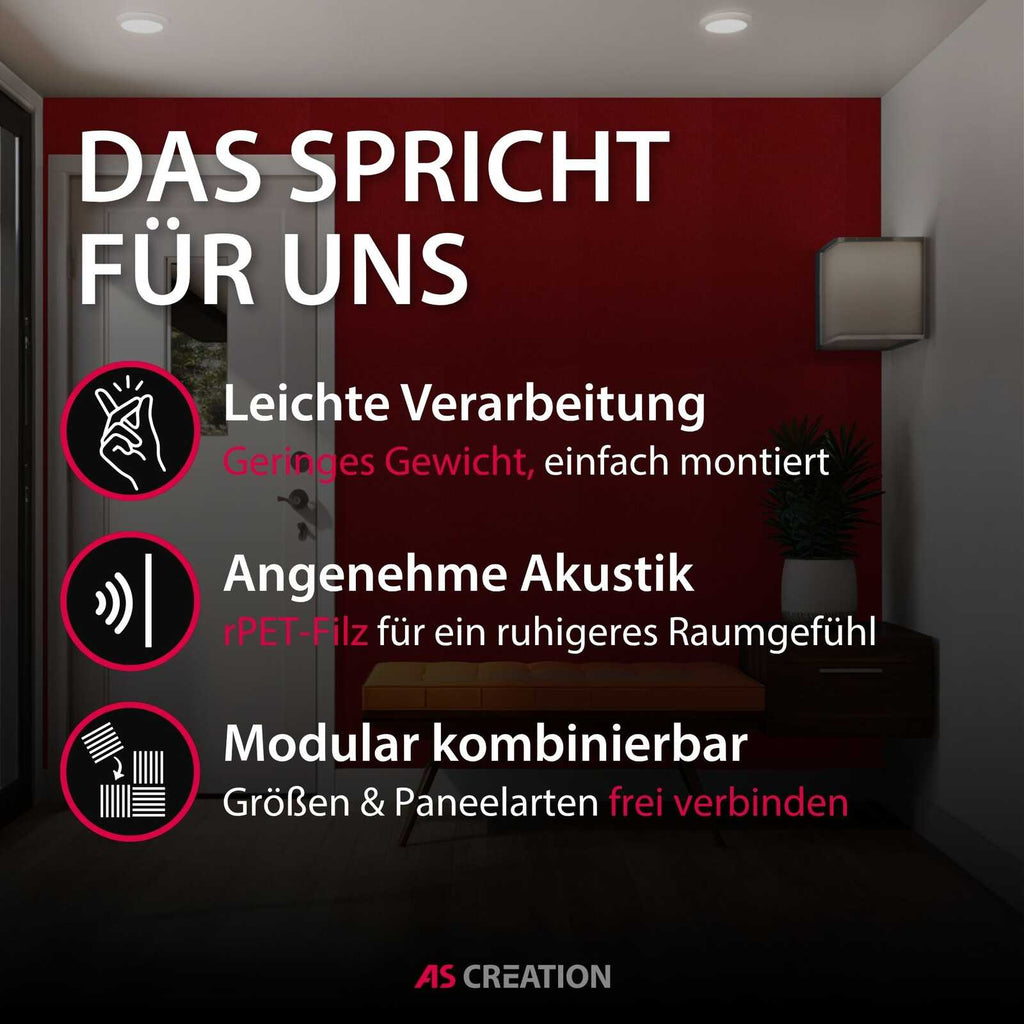 Panel Modular Wall - Cherry Red 104 x 52 x 0.6 cm (13674-7) - Imagen 6