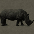 Fotomural Walls by Patel - Graphic design rhino mural - black, brown