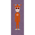 Fotomural Walls by Patel - We are family 1 - wallpaper pop art figure in concrete structure - beige, orange