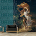 Fotomural Walls by Patel - Cortina 3 - wall mural dark green graphic pattern & classic art