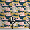 Fotomural Walls by Patel - Zimbabwe 4 - pattern photo wallpaper pink & green, Africa inspired