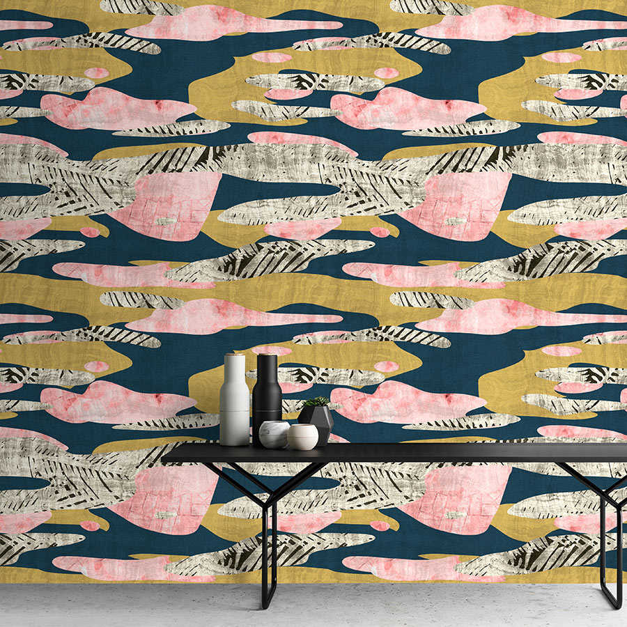 Fotomural Walls by Patel - Zimbabwe 4 - pattern photo wallpaper pink & green, Africa inspired