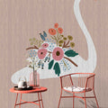 Fotomural Walls by Patel - Up North 1 - photo wallpaper Scandinavian design swan & flowers
