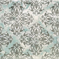 Fotomural Photo wallpaper grey blue with ornament pattern & watercolour colours - AP Digital 3