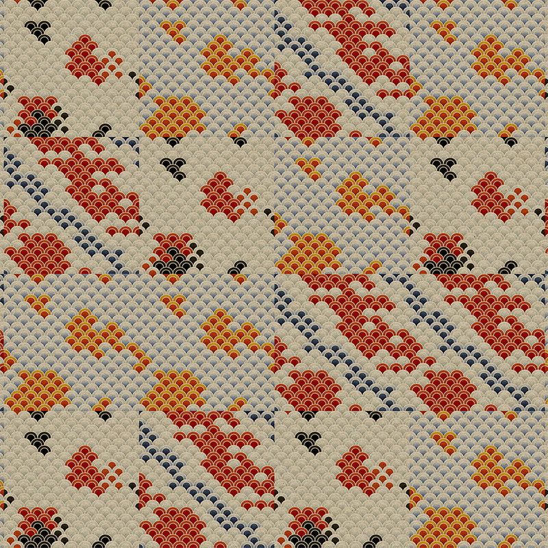 Fotomural Walls by Patel - Koi 3 - Abstract Koi Pond as Digital Print on Cardboard Structure - Beige, Orange