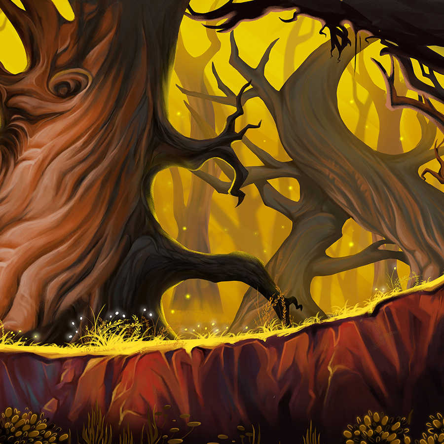 Fotomural Panel XXL 5 - Fantsay photo wallpaper mystical forest motif on premium smooth non-woven