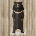 Fotomural Walls by Patel - Born to Be Wild 1 - Board Wall Wallpaper with Bears - Wooden Panels Wide - Beige, Brown