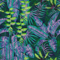 Fotomural Walls by Patel - Tropicana 5 - Jungle wallpaper with neon colours in blotting paper structure - Blue, Green