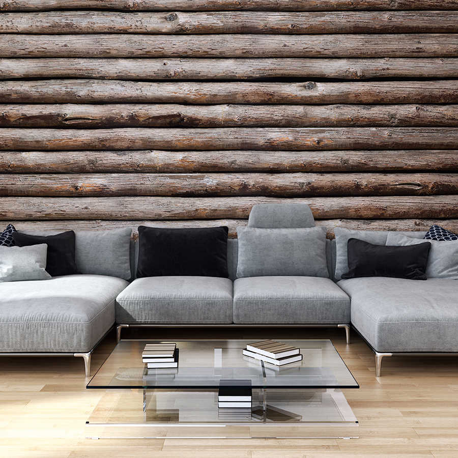 Fotomural Panel XXL 5 - Wood wall mural log cabins wall on premium smooth fleece