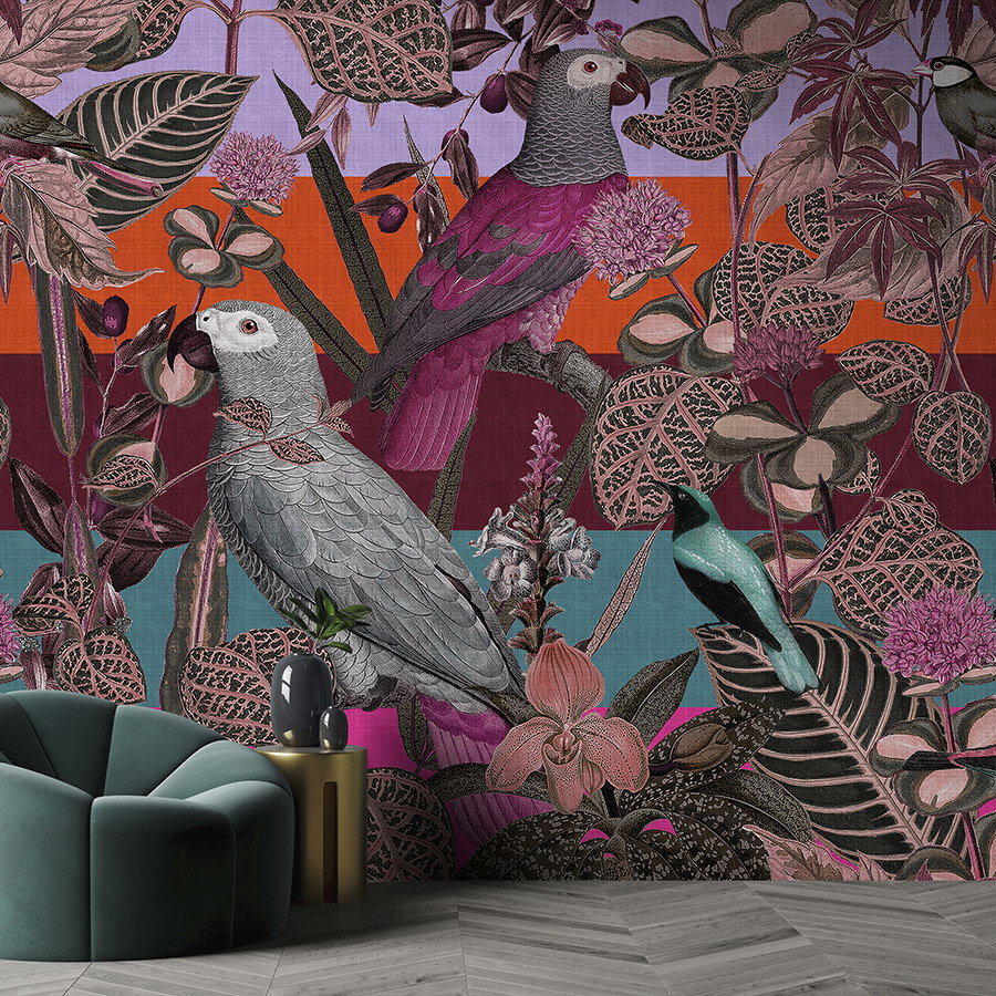 Fotomural Walls by Patel - Photo wallpaper »amazona 1« - Exotic birds - Purple