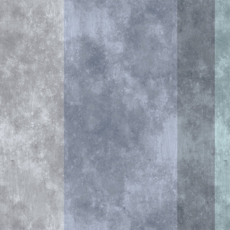 Fotomural Walls by Patel - Concrete optics photo wallpaper with stripes - grey, blue