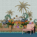 Fotomural Walls by Patel - Oriental Garden 3 - wall mural flowers garden India style