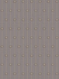 Elegante Papel pintado no tejido VERSACE con rayas barrocas Medusa medallón ligeramente brillante ligeramente texturizado - gris, plata, Metálico