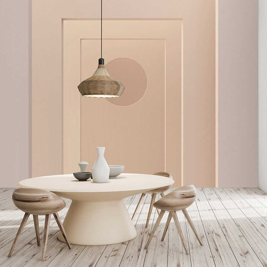 Fotomural Walls by Patel - Behind the Wall 2 - 3D mural apricot with illusion effect