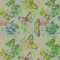 Fotomural Walls by Patel - Mosiac style butterflies mural - green, cream