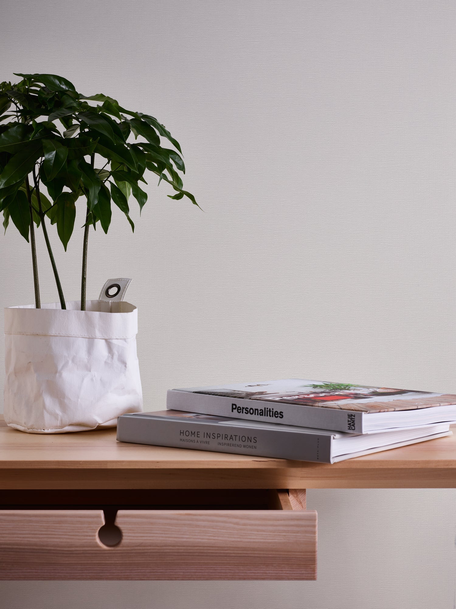 Hochwertige Vliestapete Weis Unitapete