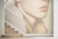 Fotomural Walls by Patel - travis - Elegant portrait wallpaper with a nostalgic textile look - beige