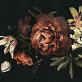 Fotomural Walls by Patel - Drama queen 1 - Flower bouquet mural with dark background in cardboard structure - Red, Black