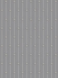 Papel pintado no tejido VERSACE con motivos de medallones decorativos de aspecto rayado ligeramente brillante ligeramente texturizado - gris, plata, Metálico