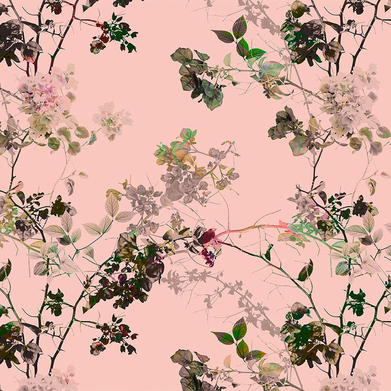 Fotomural Walls by Patel - Floral mural rose branches - cream, green