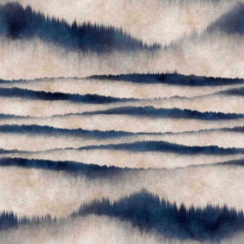 Fotomural Walls by Patel - Photo wallpaper abstract pattern waves - blue, white