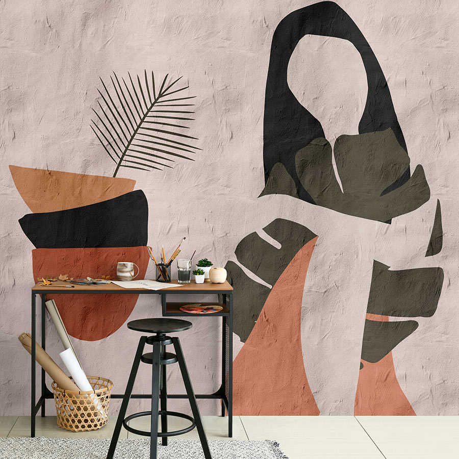 Fotomural Walls by Patel - Santa Fe 1 - mural clay wall beige with ethno design