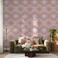Fotomural Panel XXL 5 - Design wall mural wavy baroque motif red on premium smooth non-woven