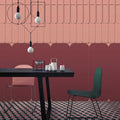 Fotomural Walls by Patel - Metro 2 - Graphic mural red with tone on tone pattern